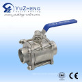 Stainless Steel 304/316 3PC Ball Valve with ISO Mounting Pad